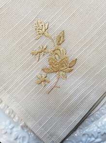 4入組花卉刺繡餐巾