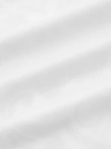 ROMWE PUNK Floral Print Contrast Binding Crop Tank Top - White - View 3