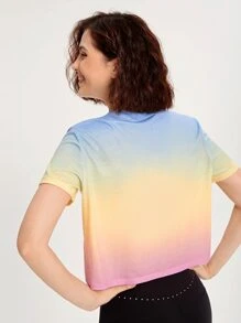 GLOWMODE Rainbow Comfort Crew Neck Short Sleeve Shirt - Multicolor - View 3