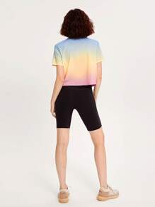 GLOWMODE Rainbow Comfort Crew Neck Short Sleeve Shirt - Multicolor - View 5