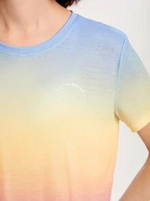 GLOWMODE Rainbow Comfort Crew Neck Short Sleeve Shirt - Multicolor - View 7