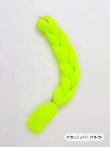 1pc Neon Lime Synthetic Hair Braid - Green - View 2