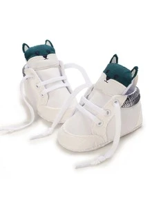 0-1 Years Old Infant Boy Casual Sports Shoes, White Infant Toddler Shoes - White - View 8