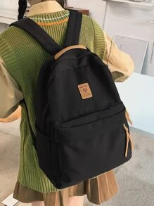 Mochila multifunción minimalista de gran capacidad - Negro - Ver 2