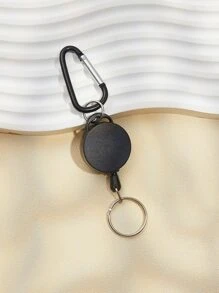 1个可伸缩钥匙扣，带户外登山扣、渔具锁扣、工具钩扣、塑料拉扣、易拉扣、钓鱼装备、户外用品、彩色伸缩扣、防丢。圣诞礼物创意 包袋配件 带身份证夹的挂绳 汽车配件 包袋挂饰 - 黑色 - 查看 2