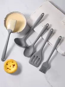 5入組矽膠炊具套裝 - 灰色 - 查看 1