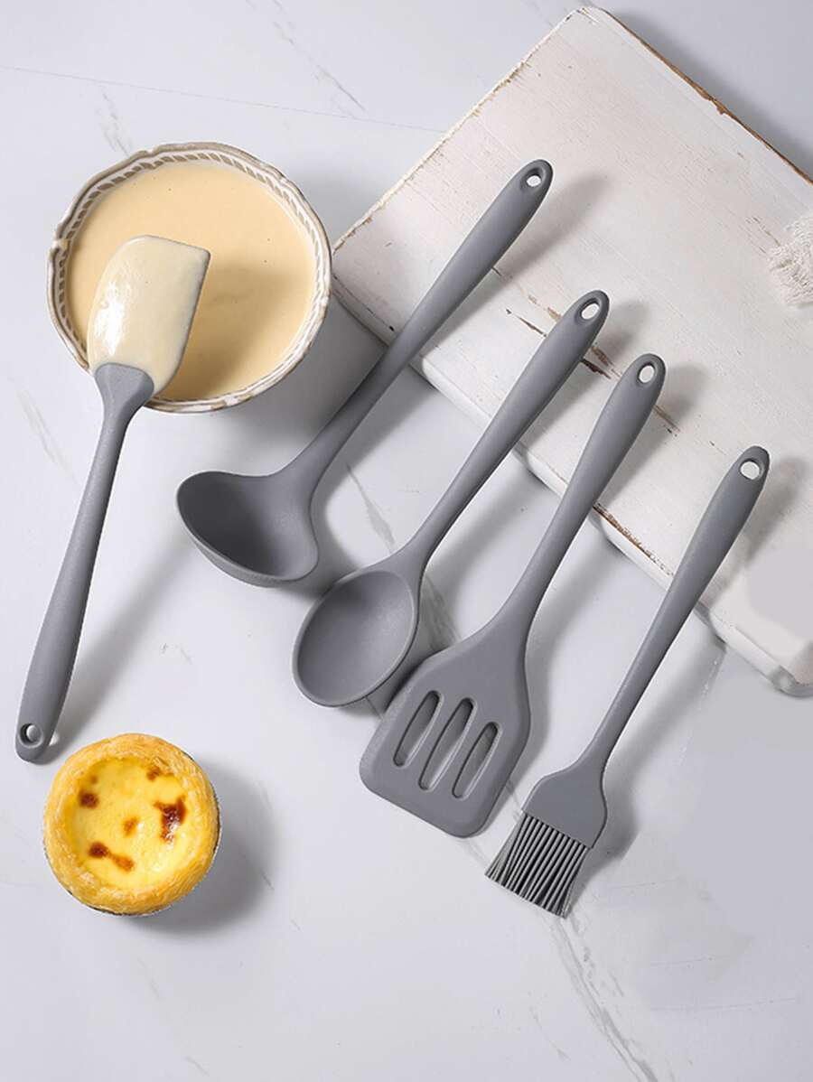 5入組矽膠炊具套裝 - 灰色 - 查看 1