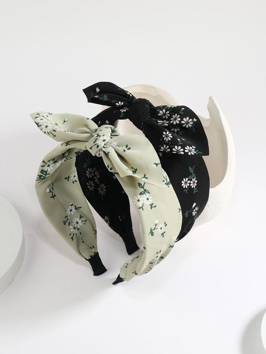 2 chiếc băng đô giải trí bằng vải dành cho nữ - Nhiều màu - Xem 1