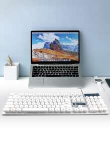 Wired Mechanical Keyboard - White - View 1