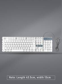 Wired Mechanical Keyboard - White - View 4
