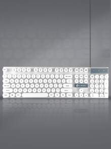 Wired Mechanical Keyboard - White - View 5