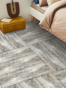 1pc Self-Adhesive PVC Floor Sticker, Simple Wooden Pattern Waterproof Removable Peel Stick Floor Tile For Bedroom, Living Room, Stickers, Wall Decal, Vinyl Decal For Home Decorations, Spring Decoration Items Refresh Your Home, Rama Decoration Stickers - Multicolor - View 7