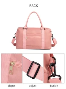 LEQUEEN 1 pieza Bolsa de pañales con estampado de letra - Rosa - Ver 3