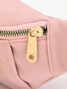 牛津布腰包，女士大容量腰包金屬裝飾單肩包