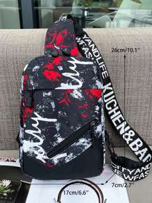 Túi đeo chéo Mini Allover Graphic Sling Bag Work Sport Lightweight Anti Theft Go Out With Adjustable Strap Nylon College School Outdoor Father Gifts Present Valentines Gifts College Bag Comme Practical Camflagance Fashion Leisure Print Side Bag Fanny Pack Summer Back To School The Sporty Life Bag Pack Belt Bag Waist Bag Spring School Supplies Purse Side Bags - Nhiều màu - Xem 5