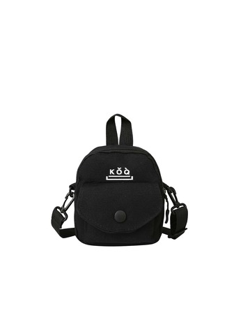 Mini Letter Graphic Pocket Front Dome Bag