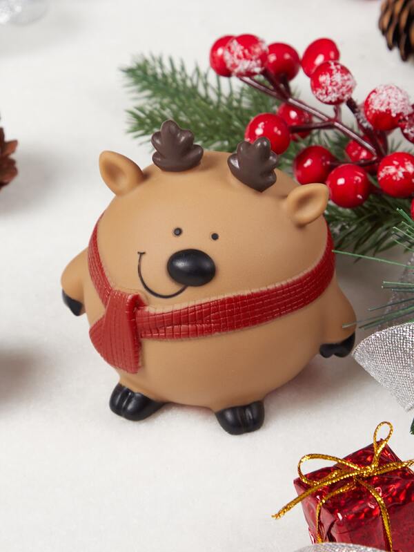 لعبة مضغ على شكل رنة غنائية عشوائية للكلاب في عيد الميلاد