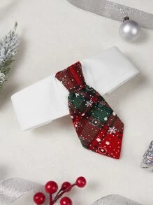 Christmas Snowflake Pattern Pet Tie