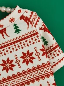 聖誕麋鹿印花寵物運動衫 - 彩色 - 查看 4