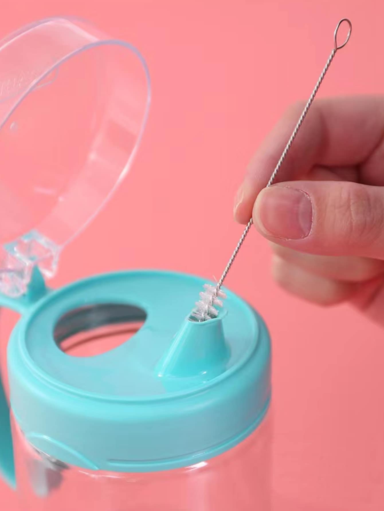 3pcs Stainless Steel Straw Cleaning Brush - Silver - View 1