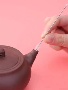 3pcs Stainless Steel Straw Cleaning Brush - Silver - View 3