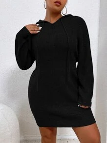 Calvaya Váy len oversized Dây kéo màu trơn Giải trí - màu đen - Xem 3