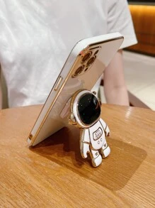 Ốp điện thoại đơn giản với hình phi hành gia hoạt hình, phiên bản quốc tế, không phải phiên bản nội địa. - trắng - Xem 1