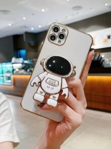 Ốp điện thoại đơn giản với hình phi hành gia hoạt hình, phiên bản quốc tế, không phải phiên bản nội địa. - trắng - Xem 2