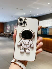 Ốp điện thoại đơn giản với hình phi hành gia hoạt hình, phiên bản quốc tế, không phải phiên bản nội địa. - trắng - Xem 6