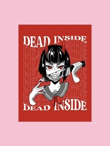 Square Apple Studios 1 hoja Pegatina tatuaje con estampado de dibujos animados - Multicolor - Ver 1