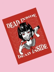 Square Apple Studios 1 hoja Pegatina tatuaje con estampado de dibujos animados - Multicolor - Ver 3