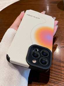 Apple Letter Graphic Phone Case - Multicolor - View 5