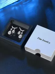 أقراط قطرات ماء مكعب زركونيا