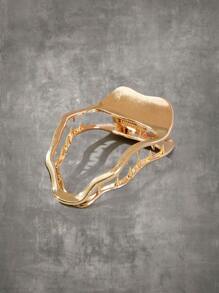 ROMWE Grunge Punk Hollow Out Hair Clip Casual - Gold - View 5