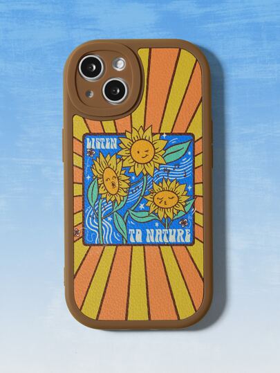 Sheepysheeps Cartoon Sunflower Pattern Phone Case