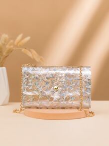 Túi Crossbody Nữ long lanh Hình học Chuỗi Đúng mốt - Trong sáng - Xem 1