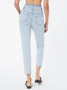 SHEINBlues High Waist Light Wash Jeans - Light Wash - View 2