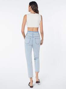 SHEINBlues High Waist Light Wash Jeans - Light Wash - View 5