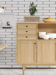 1m Light Brown Thickened Wood Grain Wallpaper For Home Decoration, Suitable For Cabinets, Tables, Chairs And Room Background Renovation - Multicolor - View 3