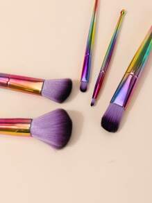 5 piezas Set de brochas de maquillaje - Multicolor - Ver 2