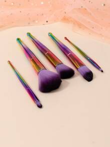 5 piezas Set de brochas de maquillaje - Multicolor - Ver 4