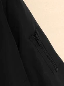 Boys Zip Up Teddy Lined Bomber Jacket - Black - View 5