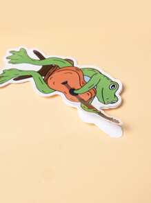 Rad Shrimp Etiqueta engomada protectora del ordenador portátil de rana de dibujos animados - Multicolor - Ver 3