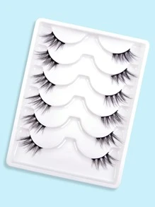 6pairs Volumized False Eyelashes - Black - View 2
