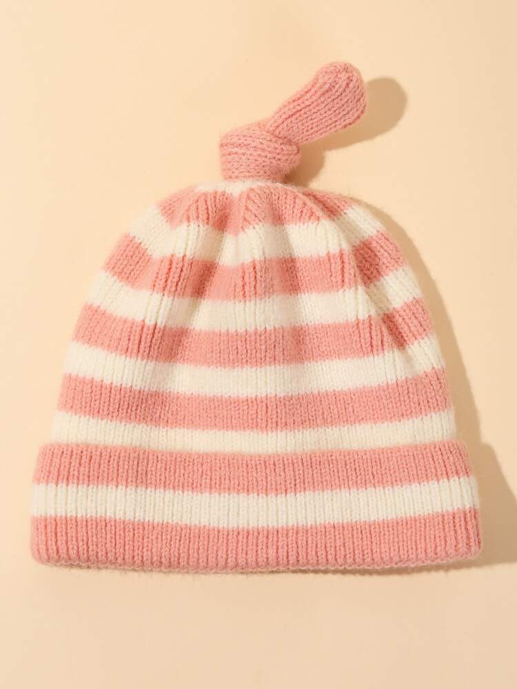 1pc Baby Striped Pattern Knit Hat