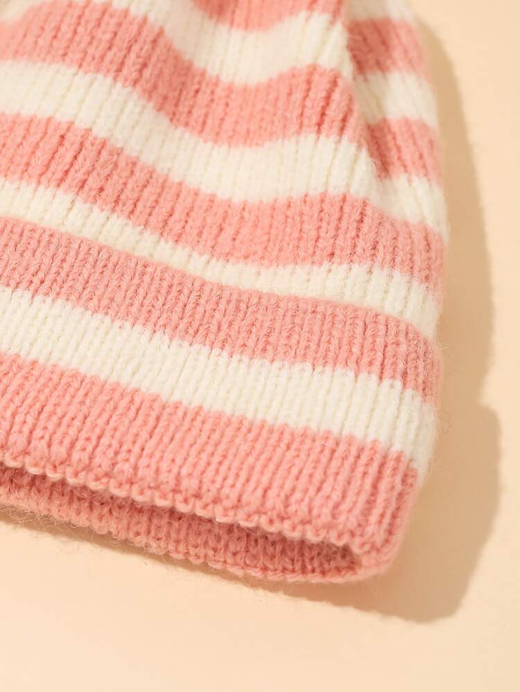 1pc Baby Striped Pattern Knit Hat