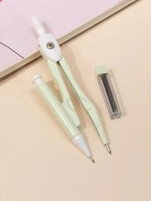 2pcs Compass & Pencil Lead Set,Ruler,Rulers - Multicolor - View 1
