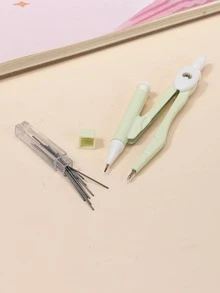 2pcs Compass & Pencil Lead Set,Ruler,Rulers - Multicolor - View 4