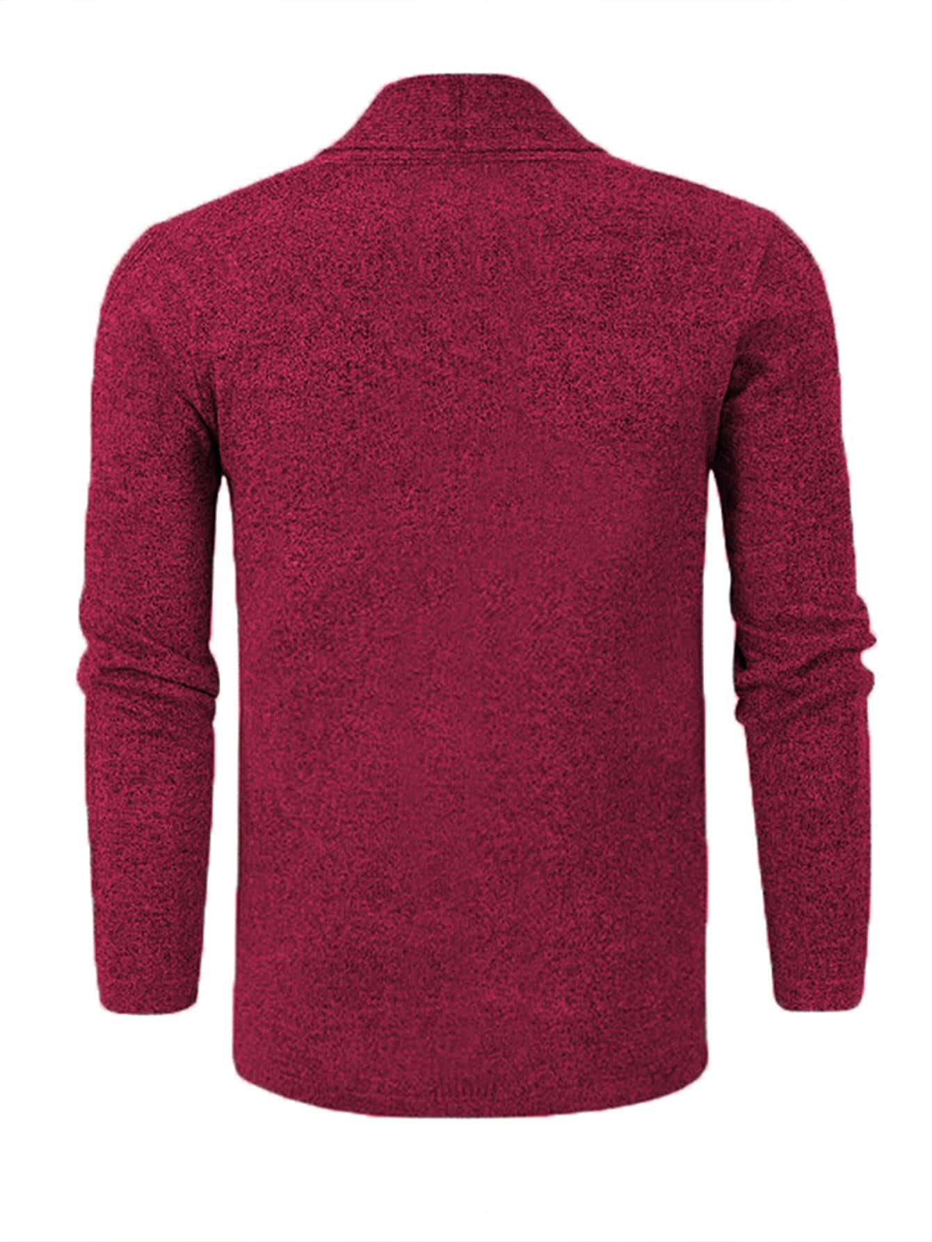 Men Solid Ribbed Knit Cardigan