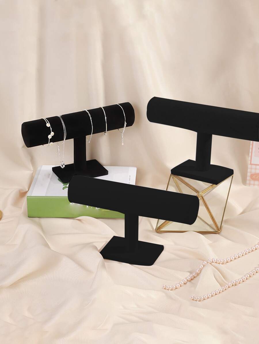 1pc Plain Jewelry Display Rack - Black - View 1